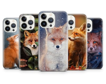 Fox Wild Animal Phone Case Nature Mammal Cover for iPhone 15, 14Pro, 13, 12, 11, 7 Samsung S23, S24, S23FE, A53, A14, A25, Pixel 7, 6A 7A, 8