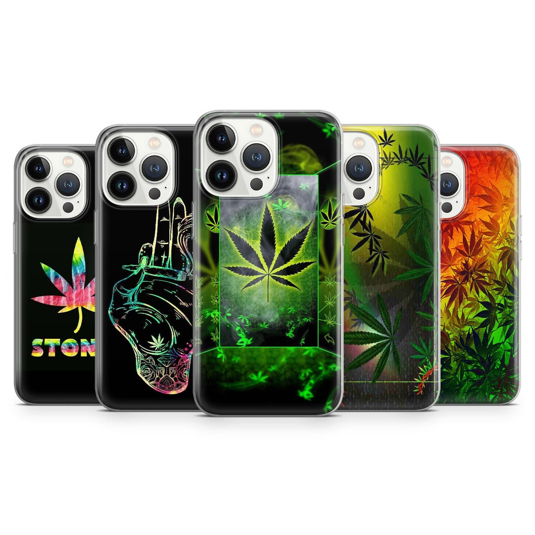 Cannabis Marijuana Phone Case Weed Rasta Cover for iPhone 15, 14pro, 13