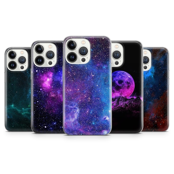 Galaxy Universe Phone Case Dark Space Cover for iPhone 15, 14Pro, 13, 12, 11, 7 Samsung S23, S24, S23FE, A53, A14, A15, Pixel 7, 6A, 7A, 8