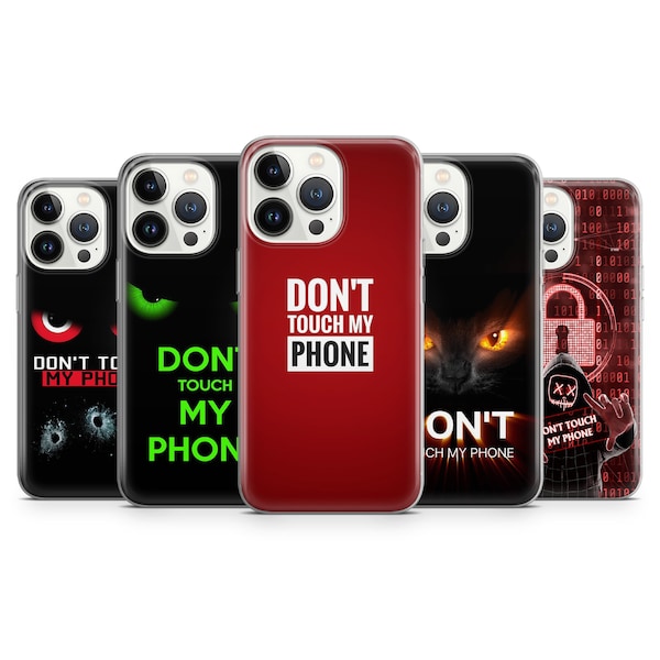 Dont Touch My Phone, Handyhülle Evil Eyes Cover für iPhone 15, 14Pro, 13, 12, 11, 7 Samsung S23, S24, S23FE, A53, A14, A55, Pixel 7, 7A, 8