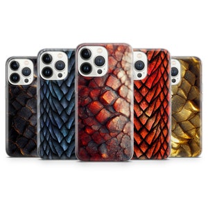 Dragon Skin Phone Case Mythical Creature Scales Cover for iPhone 15, 14Pro, 13, 12, 11, 7 Samsung S23, S24, S23FE,A53,A14,A25,Pixel 7, 7A, 8