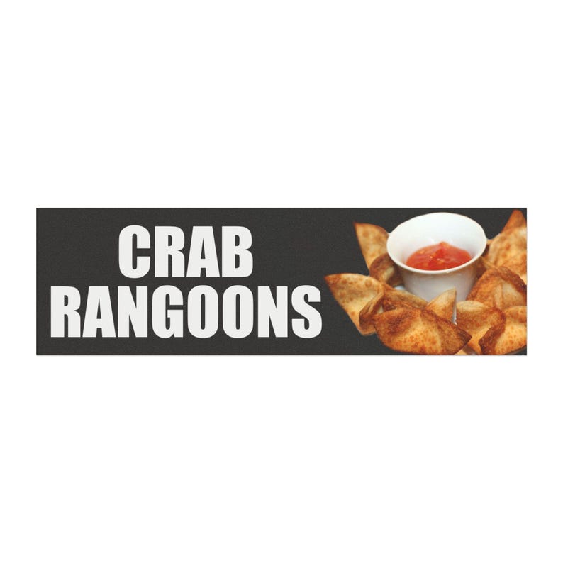 Meme Car Magnet "Crab Rangoons", Funny Bumper Magnet image 3