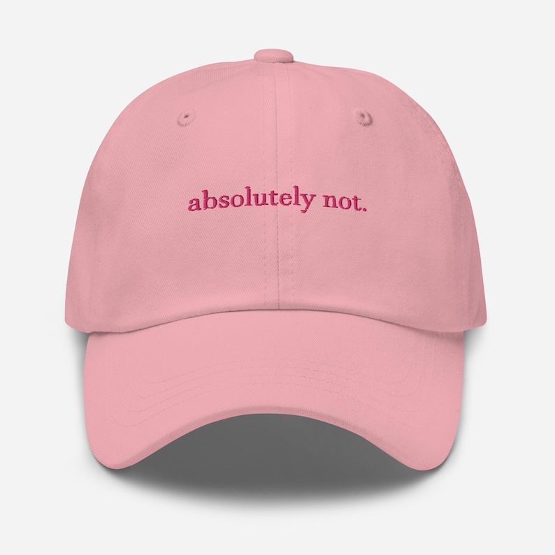 Embroidered Dad Hat "absolutely not.", Funny Hats, Meme Baseball Cap