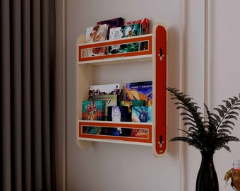Estantería Montessori para guardería, estantes flotantes de madera contrachapada de abedul finlandés