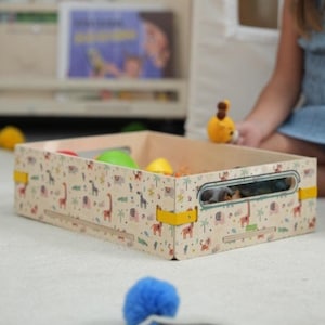 Organizador de armazenamento de brinquedos, caixa de armazenamento de brinquedos para crianças, presente para crianças, presente de nascimento, volta às aulas, móveis de berçário, organizador para crianças