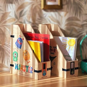 子供用書類オーガナイザー、デスクオーガナイザー、木製ファイルホルダー、雑誌ファイルホルダー、学校用オーガナイザー、オフィス用収納ボックス、レターホルダー
