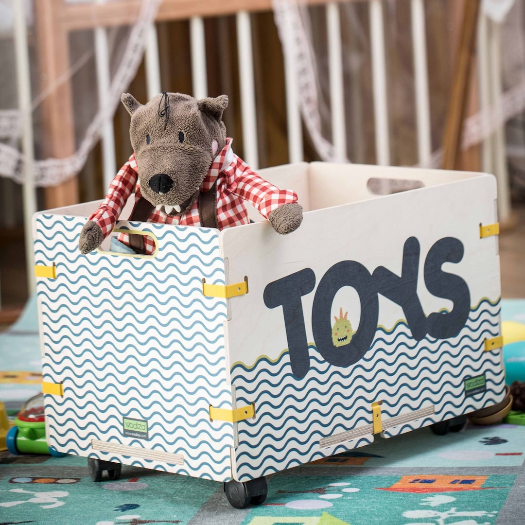 Wooden Toy Box, Wooden Storage for Kids, Gift for Kids, Wooden Toy Box