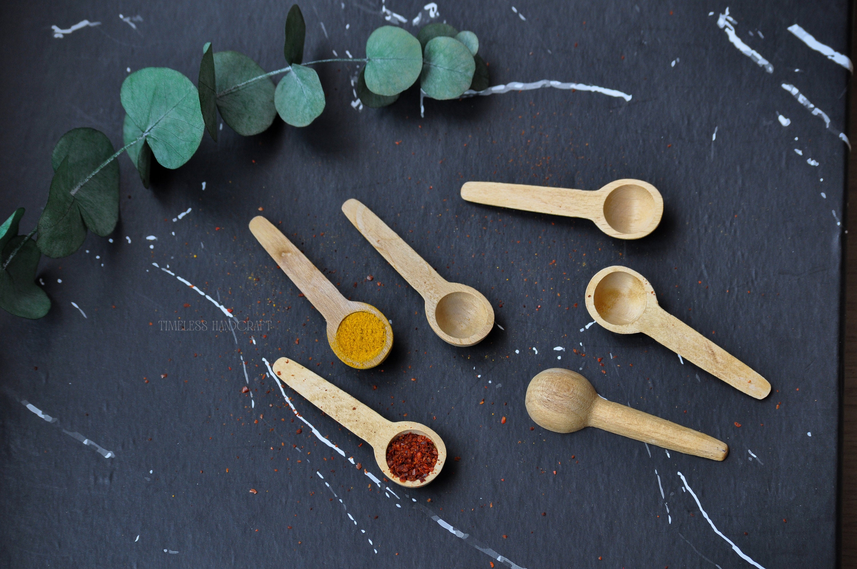 Set Di 15 Cucchiai Di Legno Piccoli - Palette Per Marmellata, Spezie, Caffè, Zucchero E Farina - Foto 11