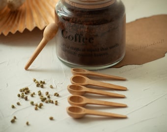 Mini Wooden Spoons for Honey, Jam, Spices | 12 pieces | Coffee Spoon | Mini Bamboo Wooden Spoon | Kitchen Organization