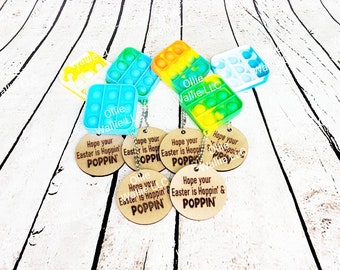 Easter Basket | Easter Pop It Favors | Easter Basket Gift | Personalized Kids Easter | Easter Pop It Keychains | Easter Basket Pop Stuffers