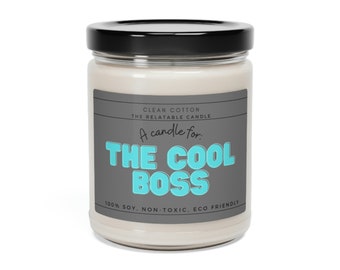 The Cool Boss Gift Candle Scented Soy Candle, 9oz