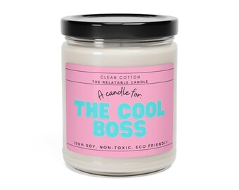 The Cool Boss Gift Candle Scented Soy Candle, 9oz