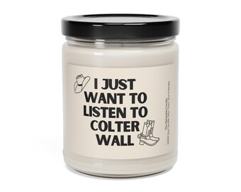 Colter Wall Country Music Gift Candle Scented Soy Candle, 9oz