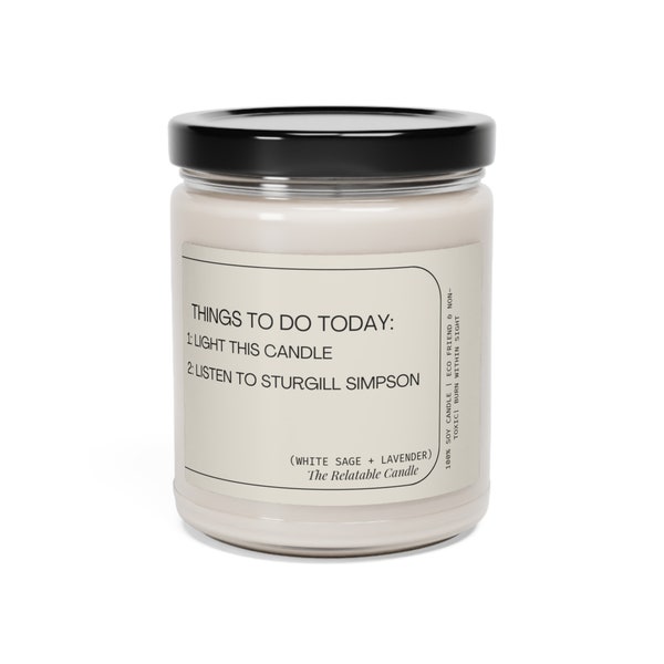 Sturgill Simpson Gift Candle Scented Soy Candle, 9oz