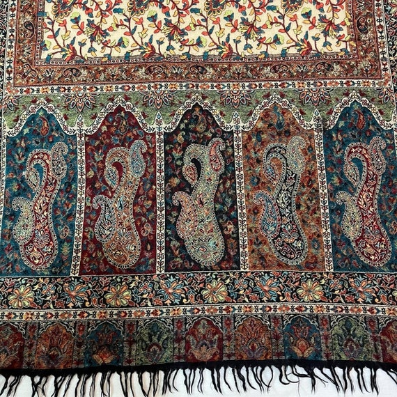 Vintage Pashmina Cashmere shawl, jamawar shawl, V… - image 1