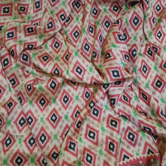 Vintage Patola ikat Silk Saree, Pure Silk Saree, … - image 8