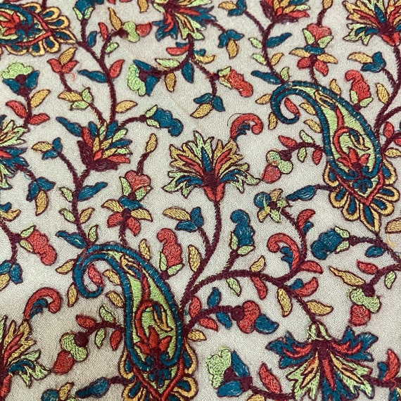 Vintage Pashmina Cashmere shawl, jamawar shawl, V… - image 4