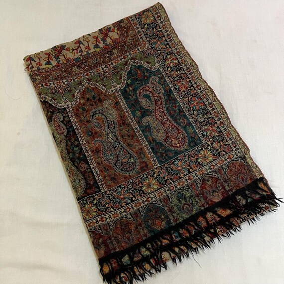 Vintage Pashmina Cashmere shawl, jamawar shawl, V… - image 10