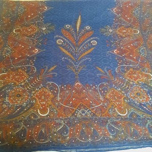 Paisley dupatta vintage dupatta chiffon dupatta long stole scarve sequence work dupatta handwork dupatta with Paisley print chiffon fabric