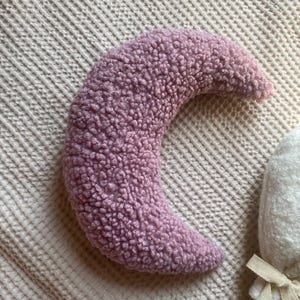 Pink Plush Moon Pillow: Newborn Photography Prop