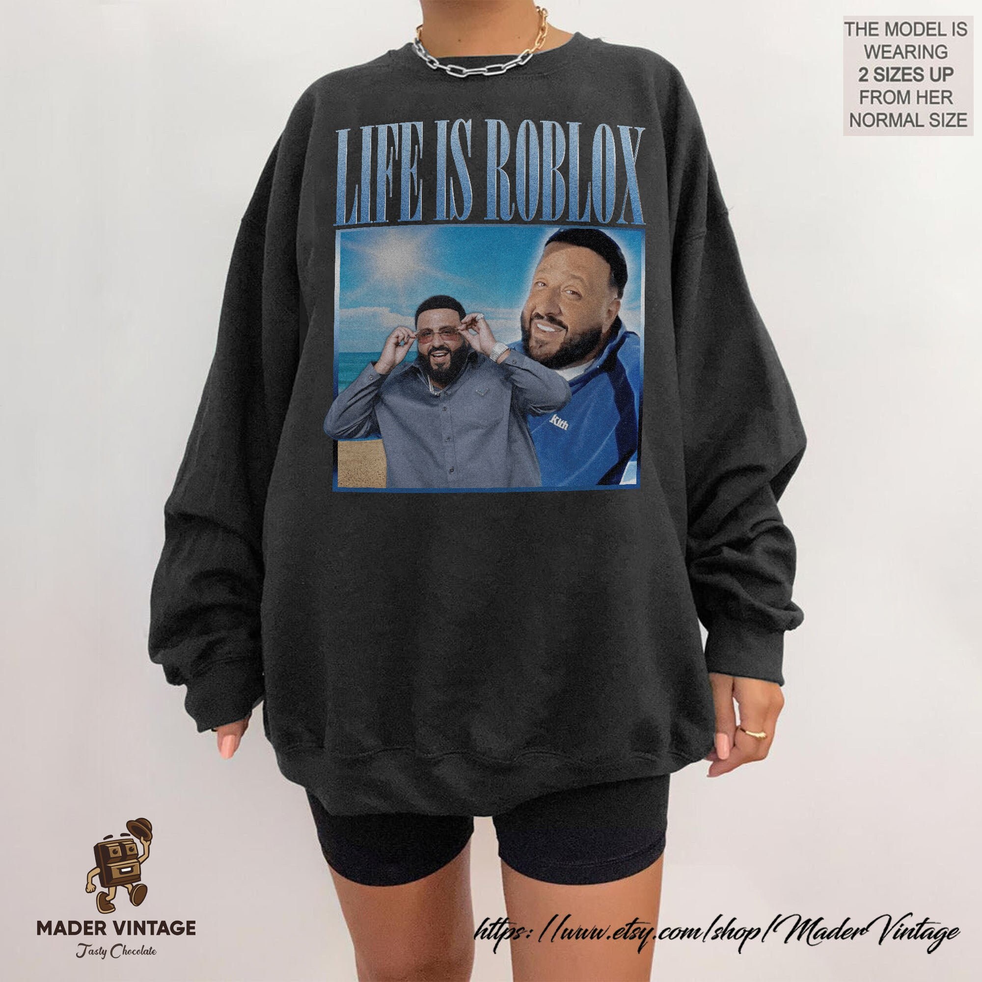 A vida é Roblox-Unisex DJ Khaled T-shirt, camisa engraçada - AliExpress