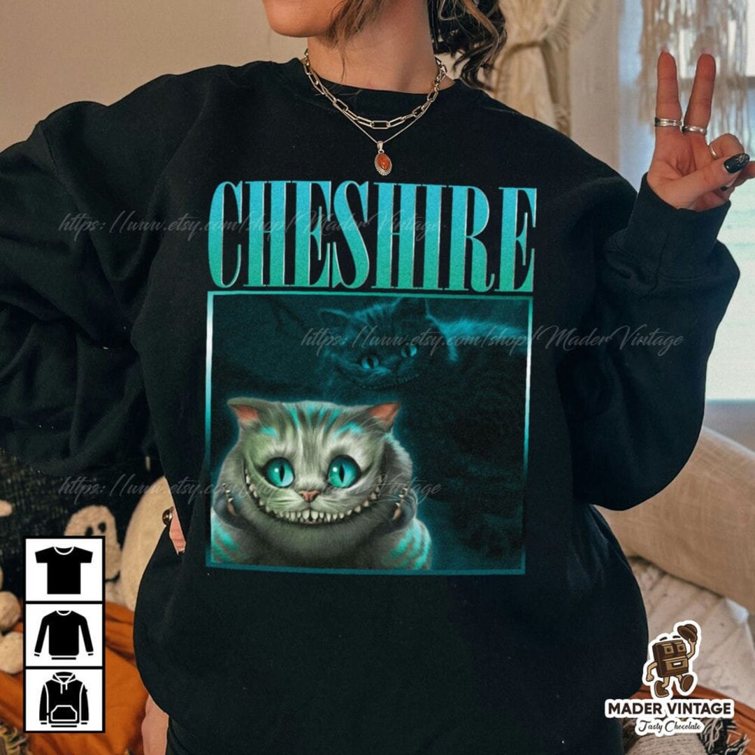 Cheshire Cat Homage Sweatshirt Cheshire Cat Shirt Disney Etsy