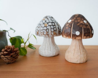 Wooden mushrooms