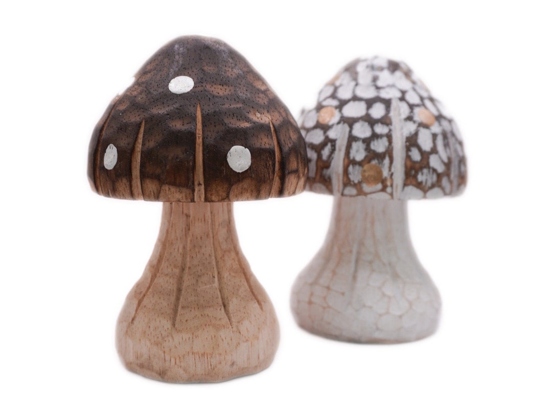 Wooden Mushrooms - Etsy