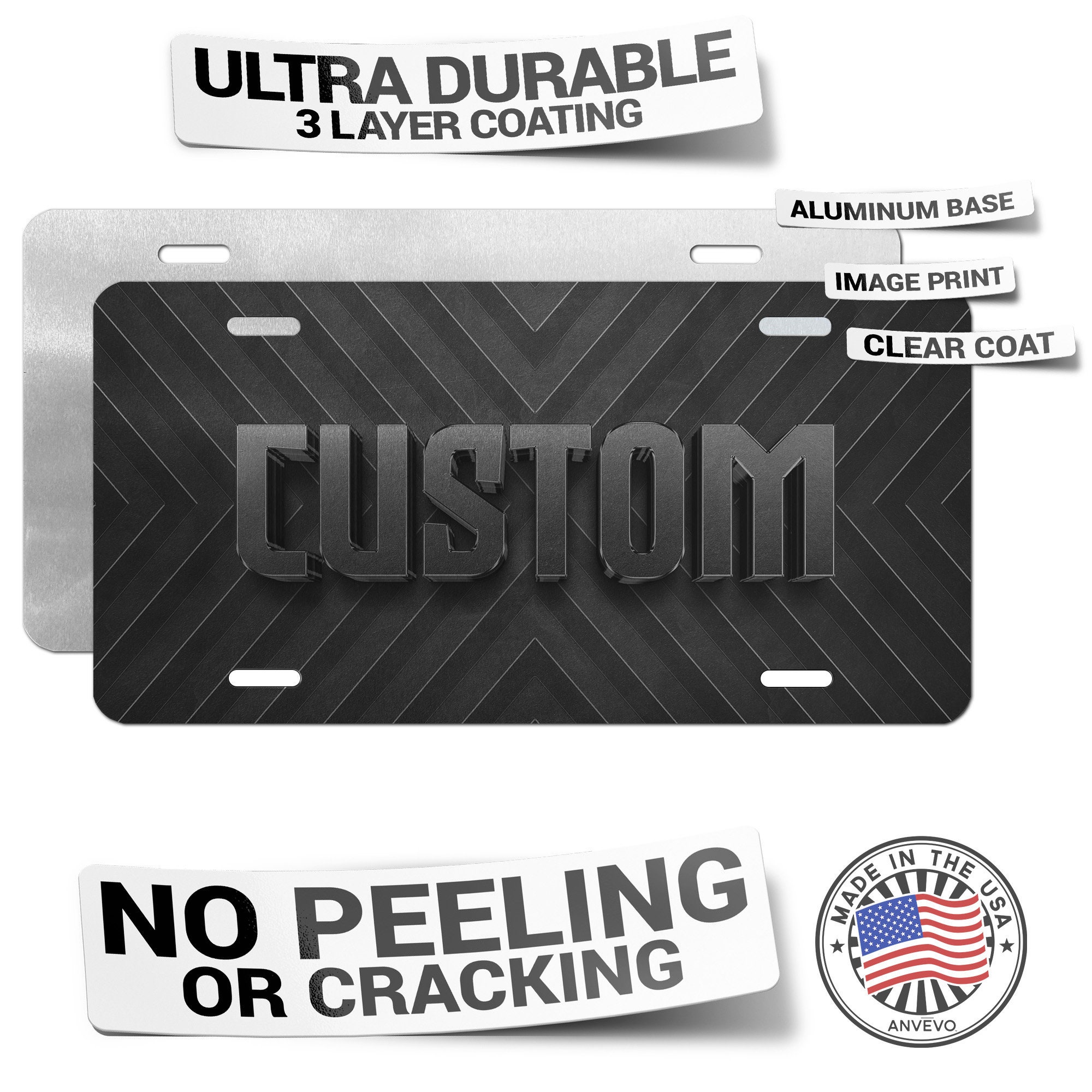 Custom Name License Plate 4 Black License Plate Screws and Etsy