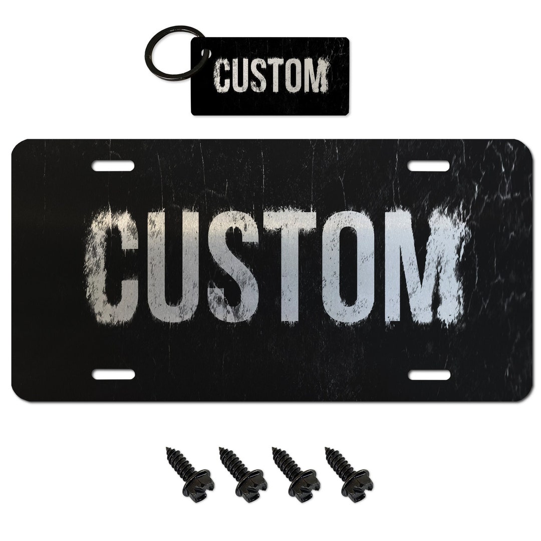 Custom Name License Plate 4 Black License Plate Screws and Etsy