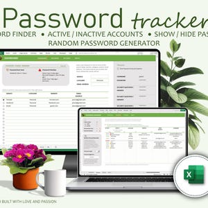 Password Tracker: Excel Template for Account Manager Spreadsheet