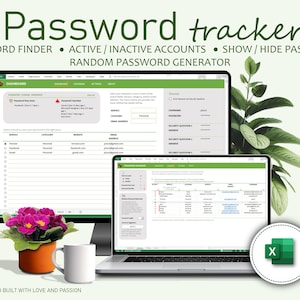 Excel-wachtwoordtracker: accountmanager-spreadsheet (pdf-gids inbegrepen)