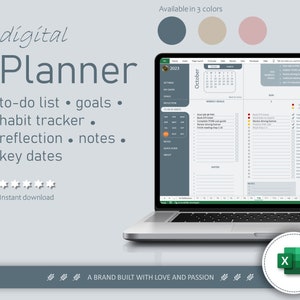 Digital Planner, Excel To Do List, Daily To Do, Task Tracker, Habit Tracker, Habit Planner, Goal Planner, Excel Spreadsheet, Excel Template