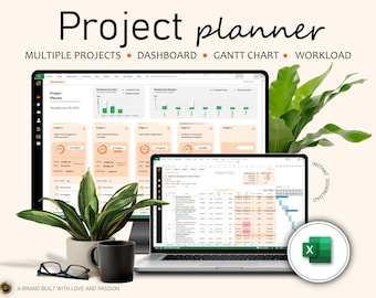 Projektplaner, Projekttracker, Projektmanagement Vorlage, Gantt Diagramm, Projektleiter, Aufgabentracker, Excel Tabelle, Excel Vorlage