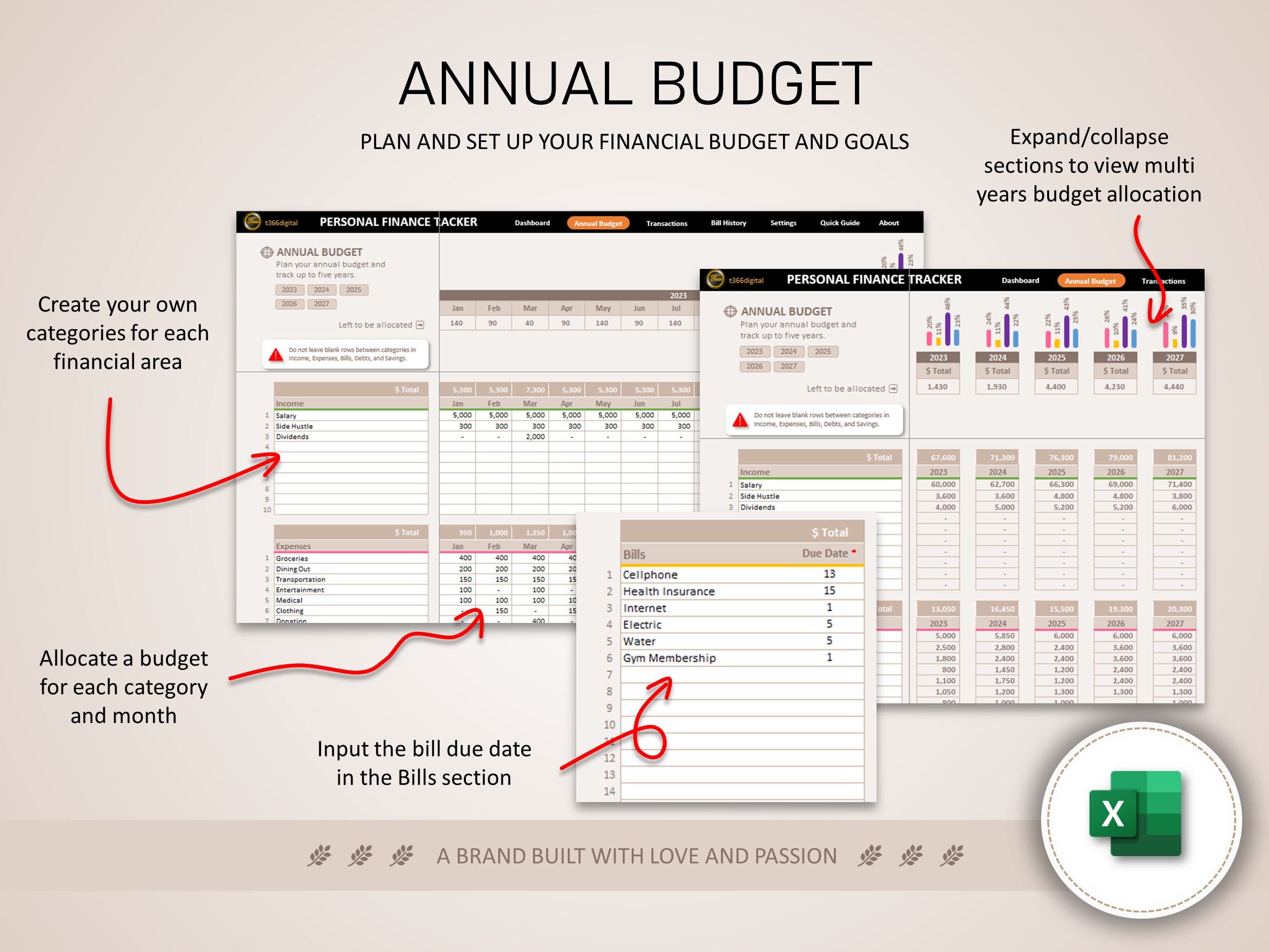 Budget Tracker Personal Finance Tracker Budget Spreadsheet - Etsy