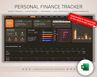 Budget Tracker Personal Finance Tracker Budget Spreadsheet Budget Planner Budget Excel Spreadsheet Template Excel Template Reusable Template
