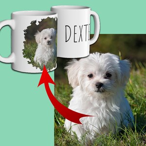 Custom Pet Mug Photo & Name Custom Dog Mug Dog Coffee Cup Personalized Pet Mugs Dog Mom Mug Personalized Cat Dad Mug New Dog Mug