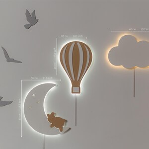 Led Night Light, Cloud Nursery Wall Light, Cloud Light, Cloud Night Light, Baby Room Decor, Christmas Gift, Baby Night Light, Gift For Kids image 3