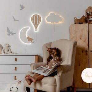 Led Night Light, Cloud Nursery Wall Light, Cloud Light, Cloud Night Light, Baby Room Decor, Christmas Gift, Baby Night Light, Gift For Kids image 5