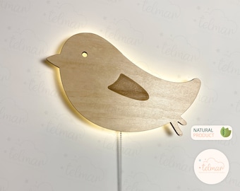 Night Light Led Wall Night Lights for Kid's Room Bird Night Lights Baby’s Room Wall Decoration Nursery Room Decoration Baby Shower Bird