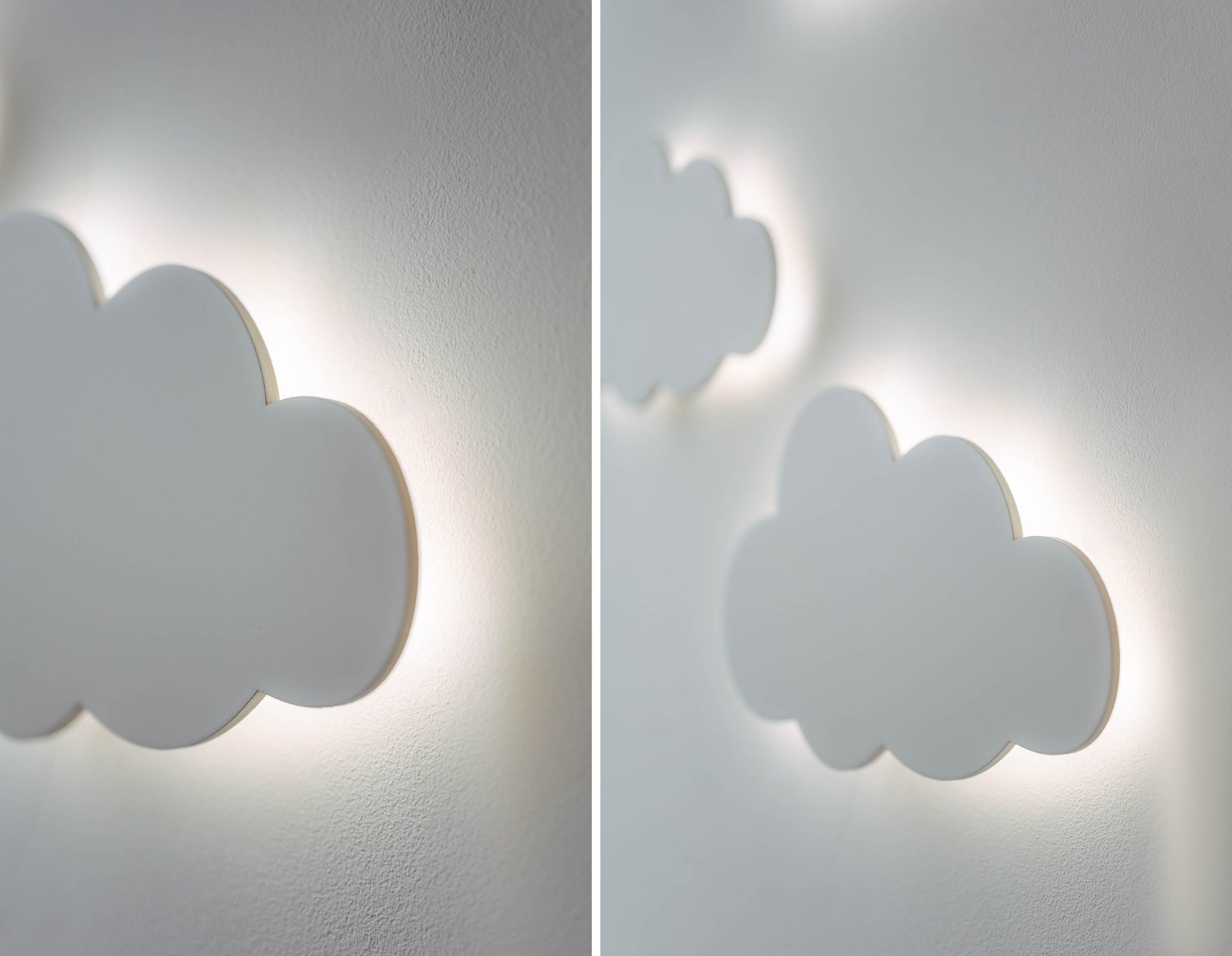 Set of 3 Cloud Led Wall Lamp, Nursery Lighting, Lamp Shade Nursery