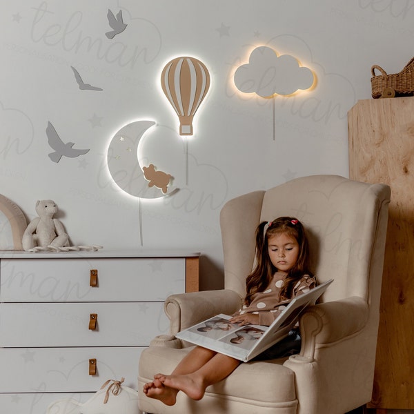 Cloud Nursery Wall Light, Cloud Light, Cloud Night Light, Baby Room Decor, Kerstcadeau, Baby Nachtlampje, Led Nachtlampje, Cadeau voor kinderen