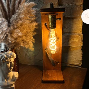 Desk Lamps, Table Lamps, Wooden Bedside Lamp, Desk Light, Wood Table Lamp, Night Wooden Lamp, Bedroom Table Lamp, Wedding Gift