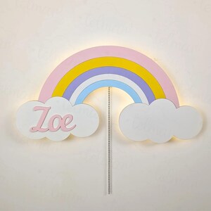 Personalized Rainbow Night Light | Custom Name LED Nursery Lamp | Cute Baby Nightlight | Kids Room Decor | Unique Child Gift