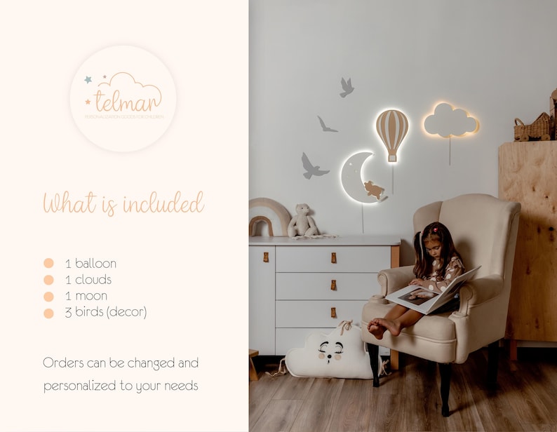 Led Night Light, Cloud Nursery Wall Light, Cloud Light, Cloud Night Light, Baby Room Decor, Christmas Gift, Baby Night Light, Gift For Kids image 2