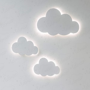 Cloud Nursery Wall Light, Cloud Light, Cloud Night Light, Baby Room Decor, Christmas Gift, Baby Night Light, Led Night Light, Gift For Kids