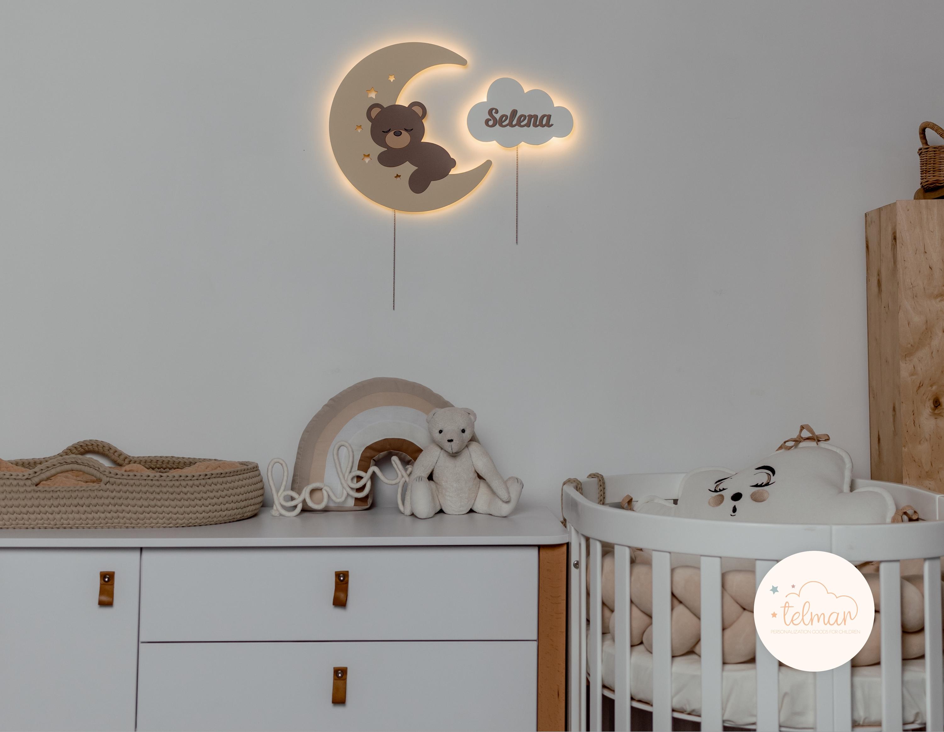 Custom Name Nursery Decor With Cloud/Rainbow Designs
