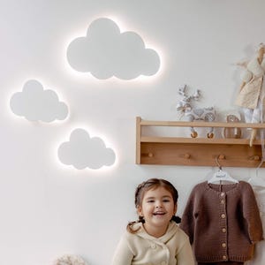 Cloud Nursery Wall Light, Cloud Light, Cloud Night Light, Baby Room Decor, Christmas Gift, Baby Night Light, Led Night Light, Gift For Kids
