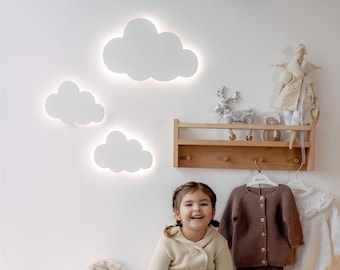 Cloud Nursery Wall Light, Cloud Light, Cloud Night Light, Baby Room Decor, Christmas Gift, Baby Night Light, Led Night Light, Gift For Kids