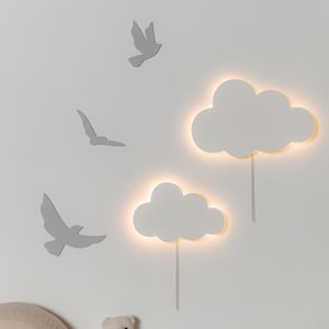 Cloud Nursery Wall Light, Cloud wall lamp, Baby Room Decor, Christmas Gift, Baby Night Light, Led Night Light, Gift For Kids